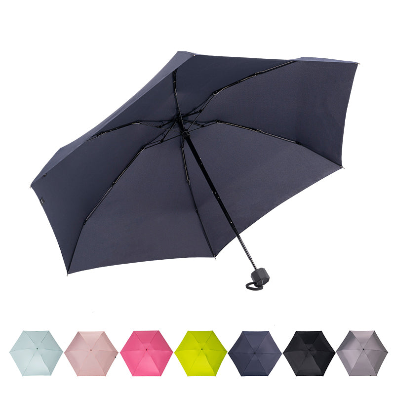 BP SUNNY Petit Parapluie, Anti UV Soleil Parapluie de Poche, Manuel Compact Mini Parapluie Mixte pour Activités de Plein Air de Voyage Pliable Avec Sac à Provisions