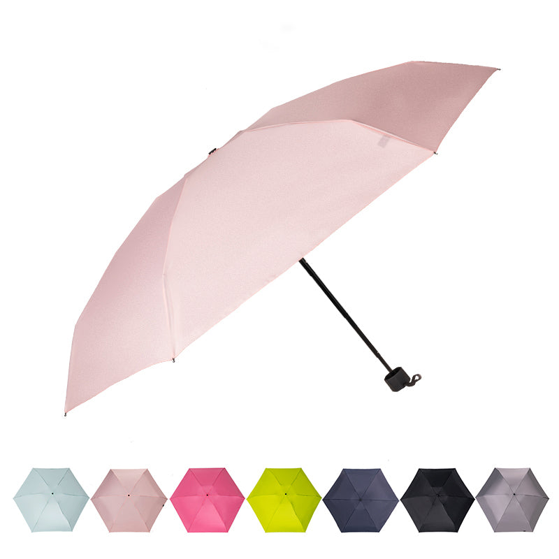 BP SUNNY Petit Parapluie, Anti UV Soleil Parapluie de Poche, Manuel Compact Mini Parapluie Mixte pour Activités de Plein Air de Voyage Pliable Avec Sac à Provisions