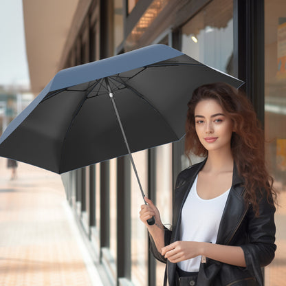 BP SUNNY Petit Parapluie, Anti UV Soleil Parapluie de Poche, Manuel Compact Mini Parapluie Mixte pour Activités de Plein Air de Voyage Pliable Avec Sac à Provisions