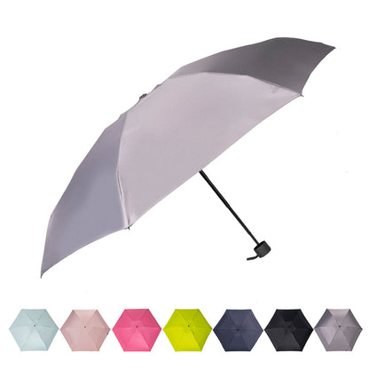 BP SUNNY Petit Parapluie, Anti UV Soleil Parapluie de Poche, Manuel Compact Mini Parapluie Mixte pour Activités de Plein Air de Voyage Pliable Avec Sac à Provisions