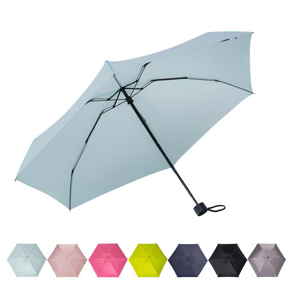 BP SUNNY Petit Parapluie, Anti UV Soleil Parapluie de Poche, Manuel Compact Mini Parapluie Mixte pour Activités de Plein Air de Voyage Pliable Avec Sac à Provisions